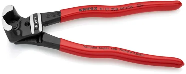 Knipex Bultsax med hög hävstång, svart atramentiserad, belagd med plast 200 mm