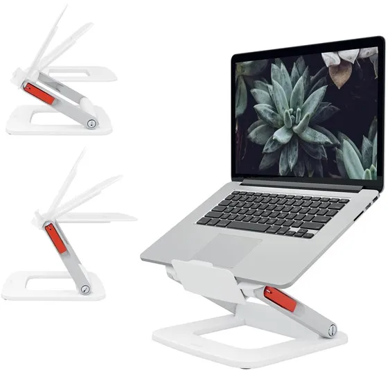 Leitz Ergo justerbar multivinklad laptopstativ, 63 % återvunnen plast, vit